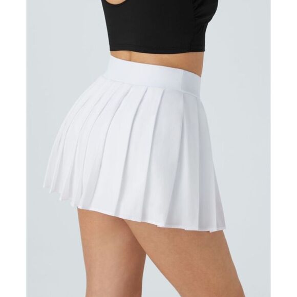 $40 Halara High Waisted Pleated skirt size Large 2-in-1 Side Pocket Adjustable B - Picture 2 of 9